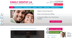 Desktop Screenshot of familydentistla.com