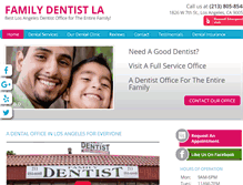 Tablet Screenshot of familydentistla.com